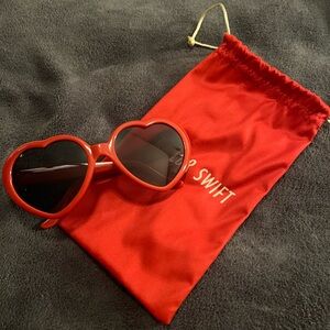 Taylor Swift “Red” Era Heart-Shaped Sunglasses